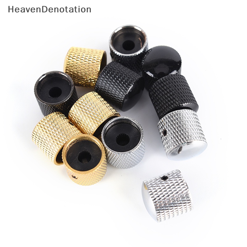 [HeavenDenotation] 4pcs Tombol Kontrol Nada Volume Gitar Bass Elektrik Metal Dome Knobs +Wrench HDV