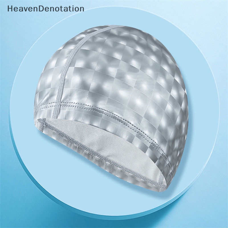 [HeavenDenotation] Topi Renang Kain Coag PU Melindungi Telinga Rambut Panjang Dewasa Topi Renang Anti Air HDV