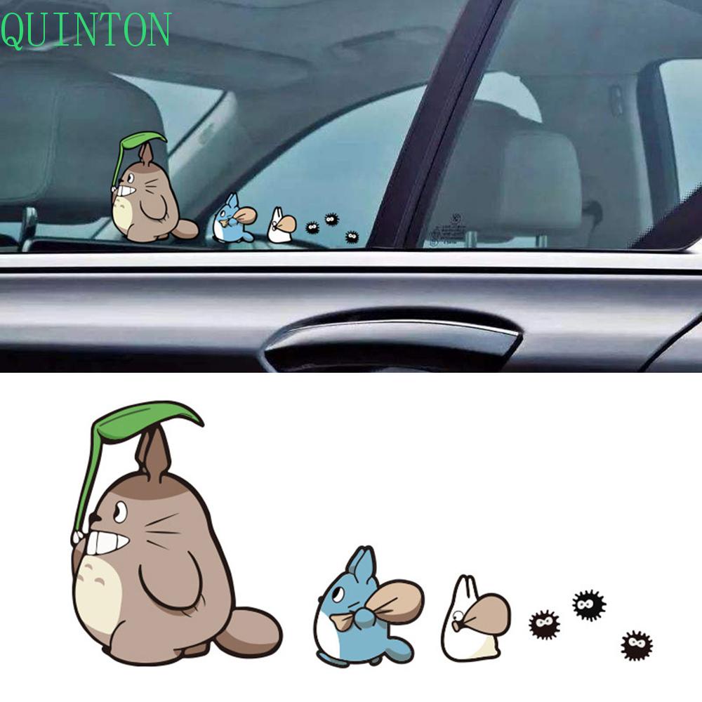 Stiker Mobil QUINTON Lucu Cover Lecet Totoro Dekorasi Sticker Reflektif