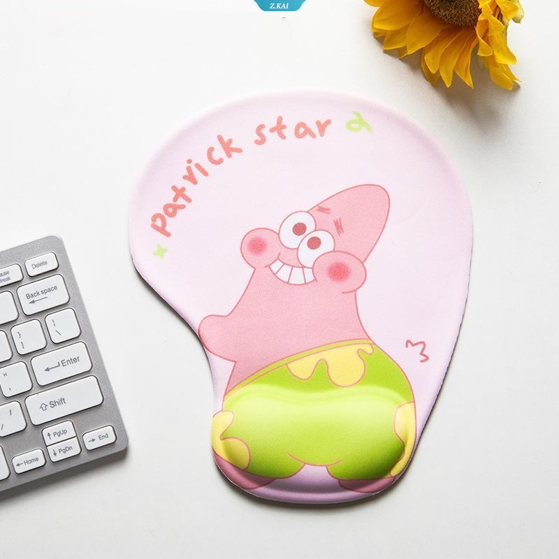 Kartun Lucu Shiba Inu 3D Tahan Lama Mouse Pad Untuk Anak Perempuan Rumah Kantor Nyaman Silikon Memory Foam Gaming Mouse Pad [ZK]