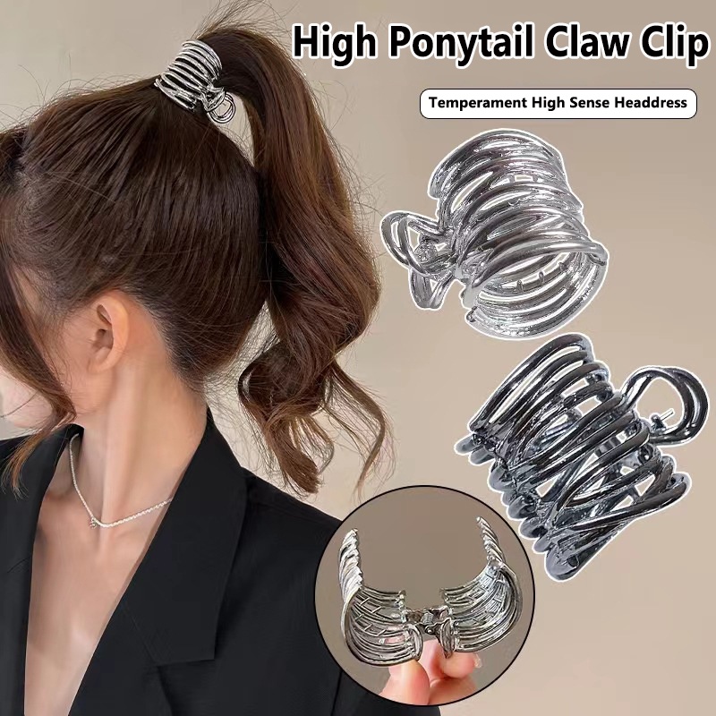 Gadis Keren Klip Cakar MIni Tetap Mode Sederhana Anti-Keruntuh Tinggi Ponytail Rambut Pemegang Gaya Korea Rasa Tinggi Hiasan Kepala Temperamen Rambut Elegent Ambil Jepit Rambut