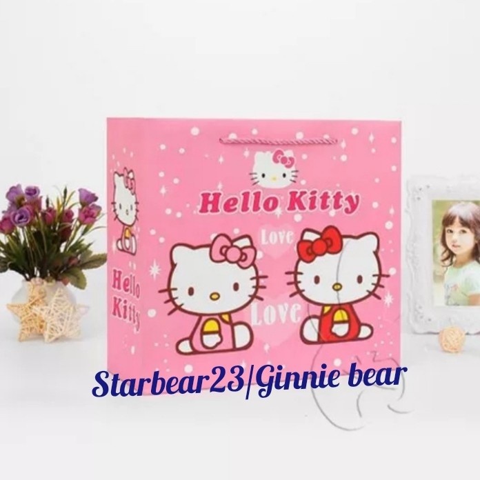 

[SC] paperbag happy hello kitty pink size large