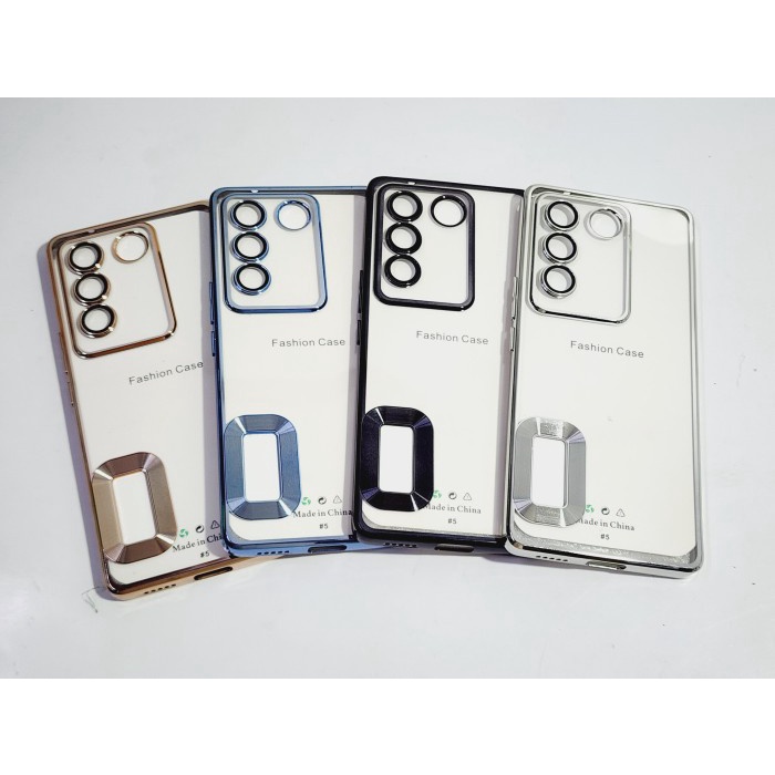 SoftCase Electroplating Samsung A04/A02S/A03 CORE/A22 4G/A22 5G/A30S/A50S/A50/A74 4G TPU Clear Hole Logo