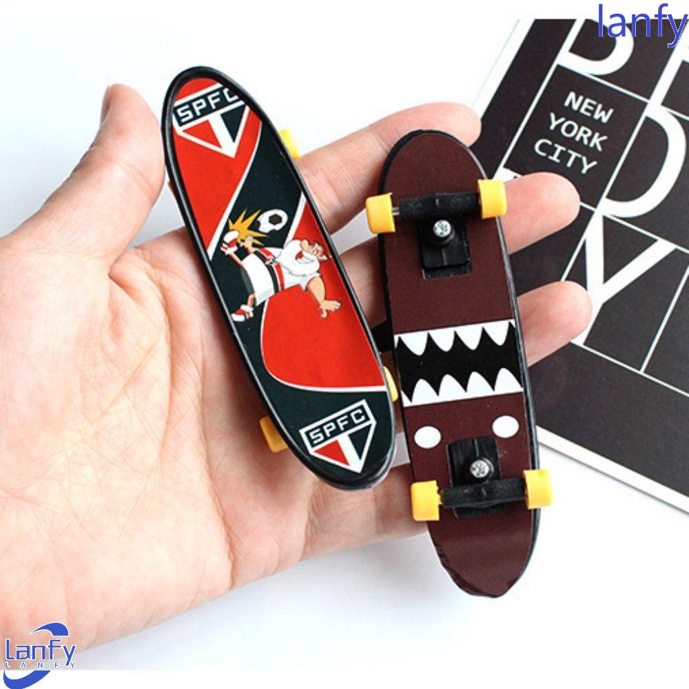 Lanfy Jari Papan Skate Hadiah Natal Profesional Warna Simulasi Acak Mainan Mini Skateboard Surfing Mainan Model Skateboard Mainan Jari Edukasi Fingerboard Mainan