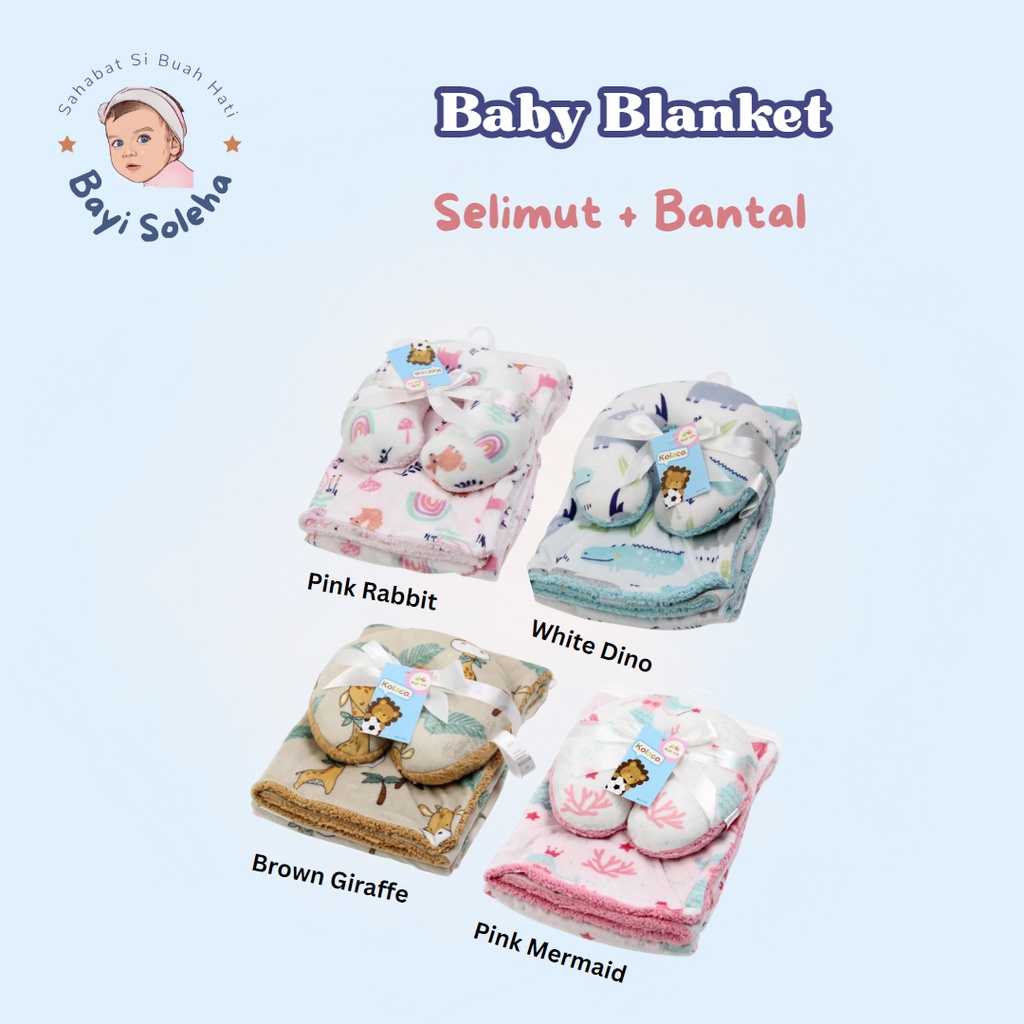 [BS] Blanket Bayi Lembut / Selimut Lembut Bayi + Bantal / Selimut Bayi