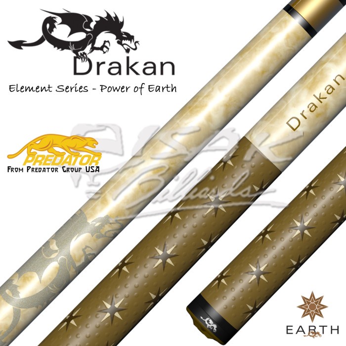 Drakan Earth - Billiard Pool Cue by Predator USA - Stik Biliar Maple