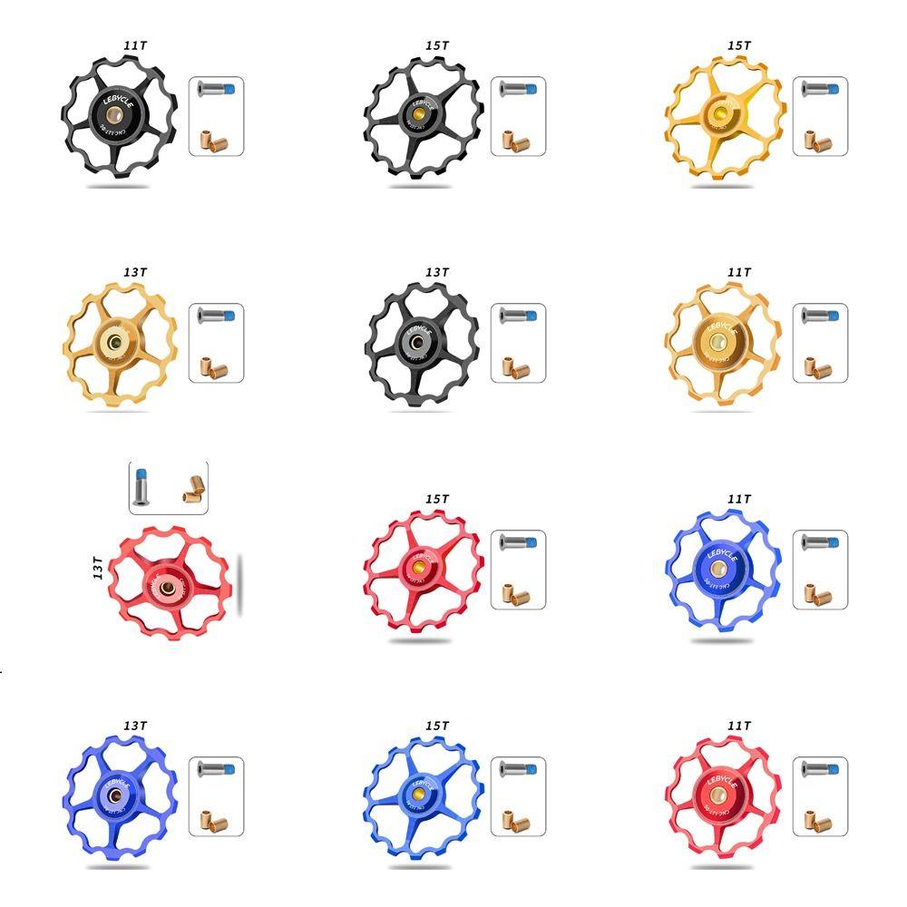 Rebuy Mountain Bike Rear Derailleur 11T /13T /15T MTB Sepeda Jalan Bagian Bersepeda Bearing Baja Bearing Pulleys Guide Roller Sepeda Pulley Jockey