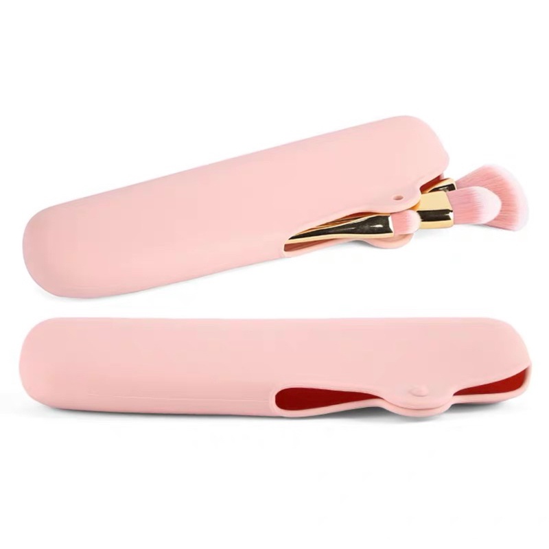 MAKEUP BRUSH SILICONE CASE / WATERPROOF BRUSH CASE / TEMPAT PENYIMPANAN KUAS MAKE UP BAHAN SILIKON TAHAN AIR / TRAVEL BRUSH CASE / BRUSH HOLDER TRAVEL KIT / COSMETIC BRUSH ORGANIZER BAG / POUCH KOSMETIK / SILI BRUSH CASE / PORTABLE TRAVEL MAKEUP CASE