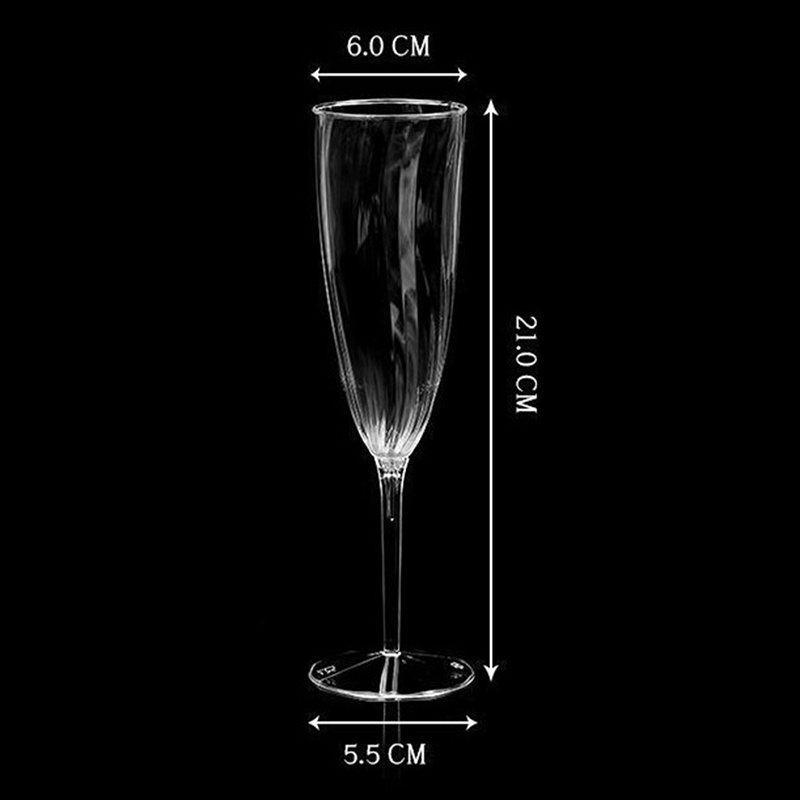 [BFID] Gelas Wine Merah Champagne Flutes Gelas Champagne Plastik Goblet Bening Sekali Pakai [ID]