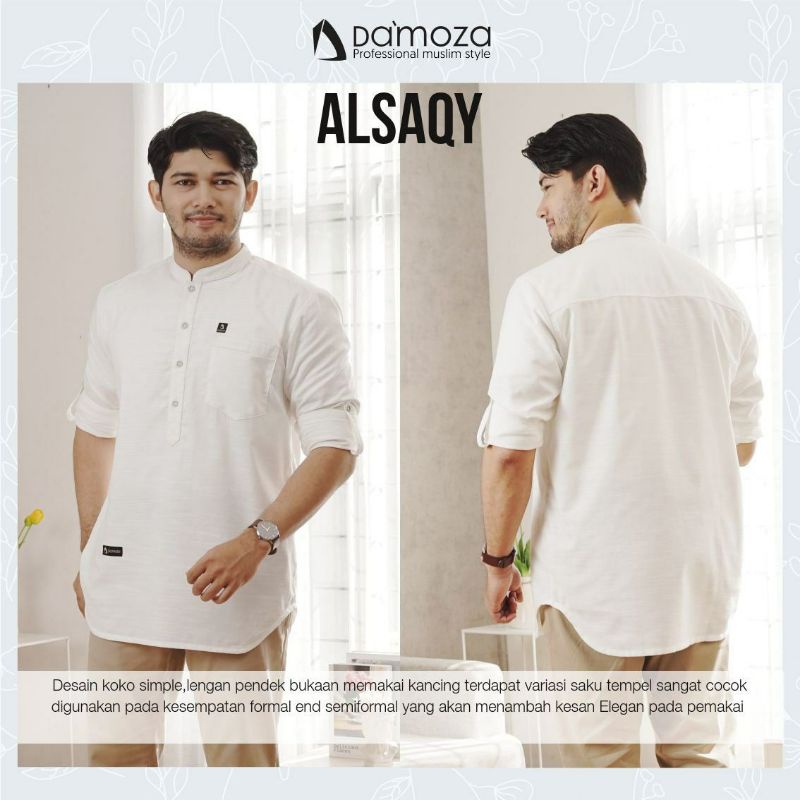 Atasan Pria Polos Lengan Panjang Mutif Damoza Alsaqy