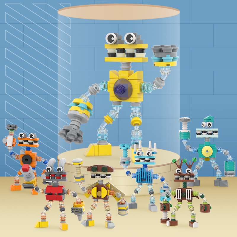 Blok Bangunan Baru My Singing Chorus Robot Collection Lagu Lucu Karakter Monster Batu Bata Mainan DIY Untuk Hadiah Ulang Tahun Anak