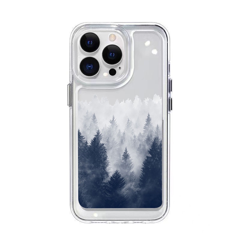 Case Hutan Kabut Untuk Redmi Note10 11 11E 11S 12 8 8T 9 9S 10 Xiaomi 11T 12T 13Pro 13 Mi 10 10 Pro 10T Lite 10T 11 12 Poco F3 F4 M3 X3 X4 X5 Pro Akrilik Space Cover Belakang TPU