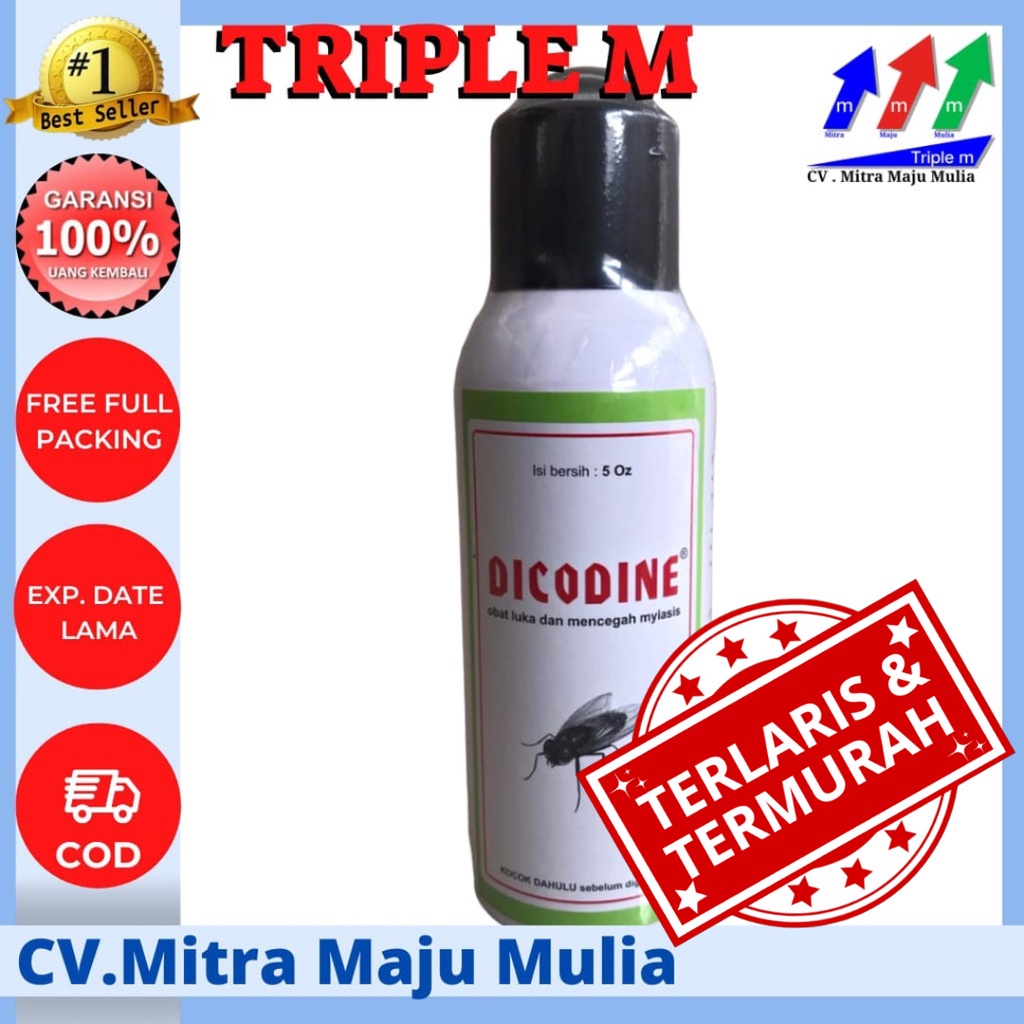 DICODINE spray 50 ml obat luka Hewan bebas lalat - GUSANEX Mini