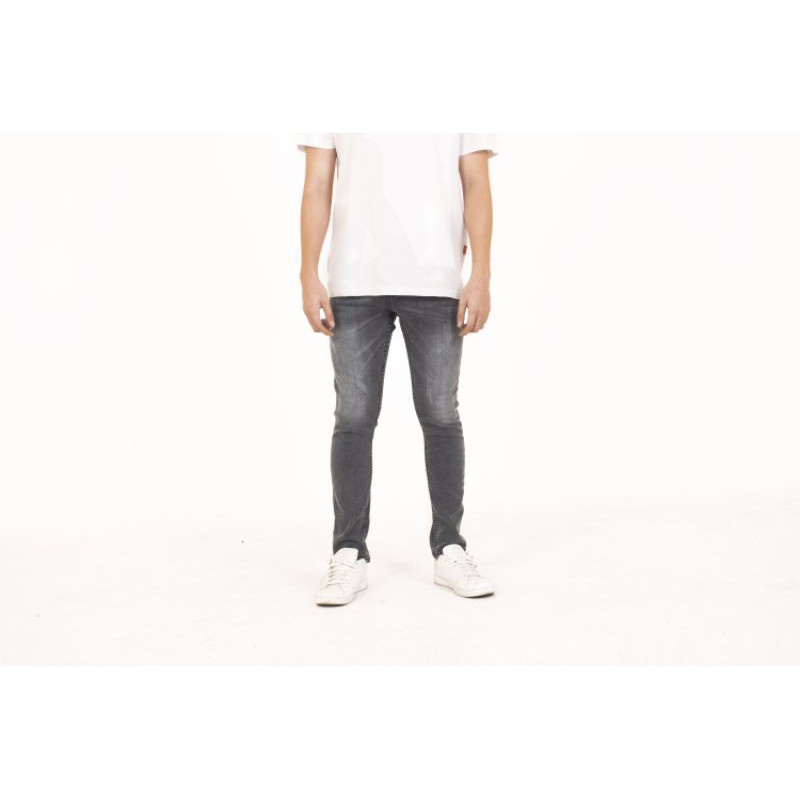 Weird Jeans  - Grey Stone - Celana Jeans Pria Skinny Slimfit Strech polos