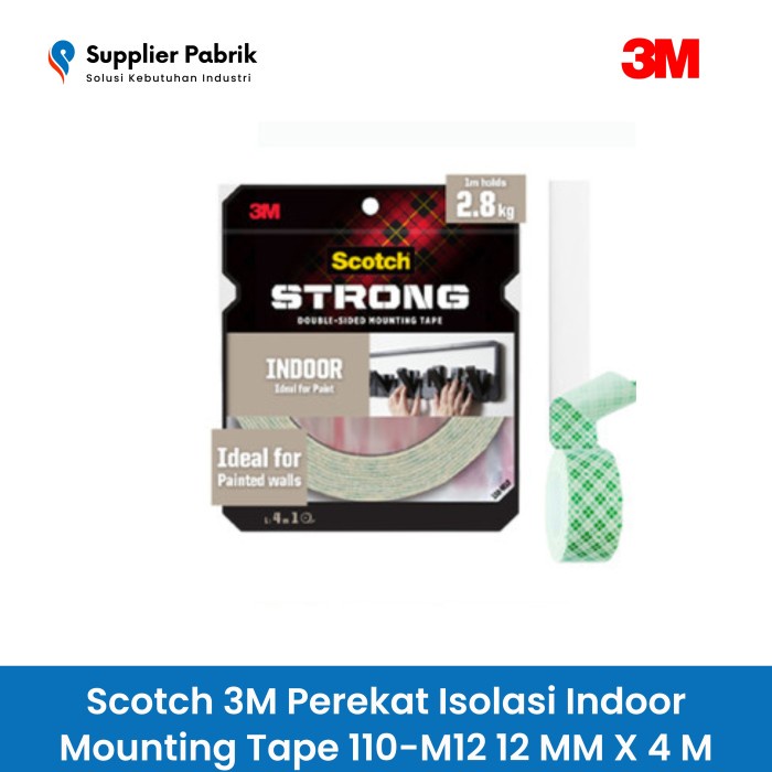 

Scotch 3M Perekat Isolasi Indoor Mounting Tape 110-M12 12 MM X 4 M
