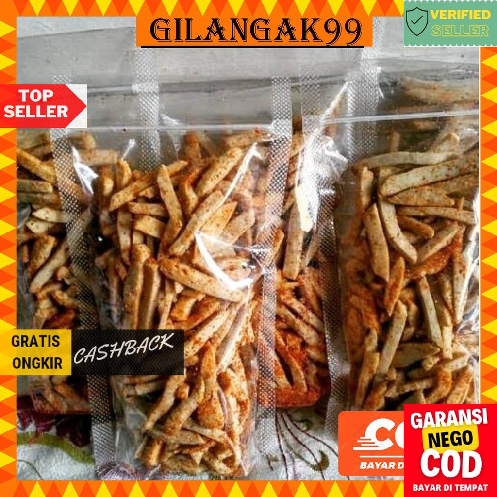 

Basreng stick basreng stik PEDAS DAUN JERUK 500gr basreng stik pedas basreng stik murah basreng bandung baso goreng .