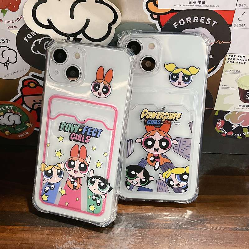 Card Case The Powerpuff Girls Soft Case HP iP iPhone 14 13 12 11 Pro X XS XR Max 7 8 + Plus FTD Casing Apple