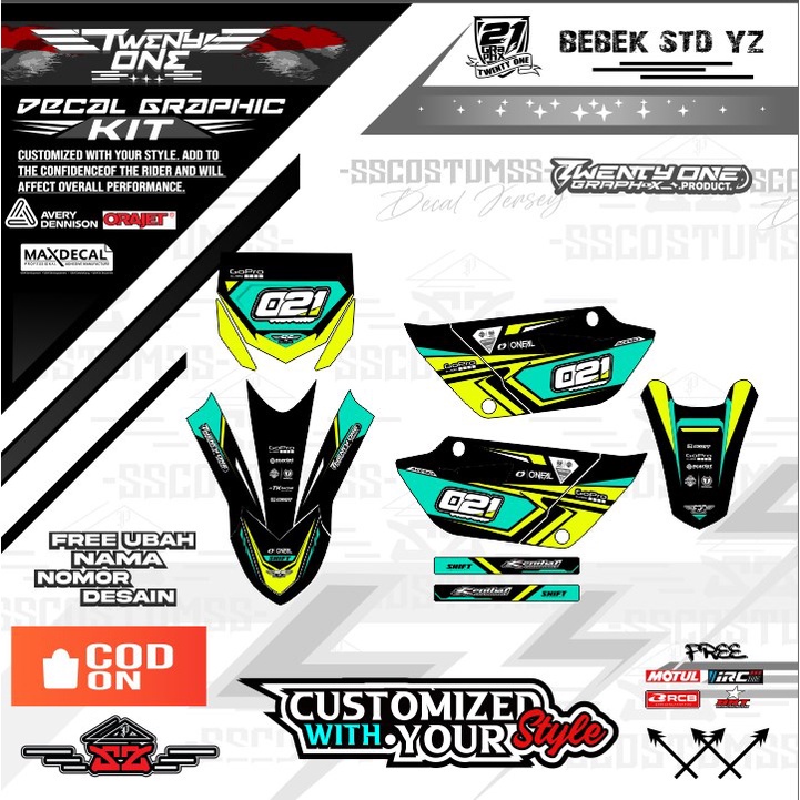 Rbt decal RBT bebek stdnew yz 85 0722⭐JUPITER VEGA NEW YAMAHA motor trail HONDA REVO full body dekal