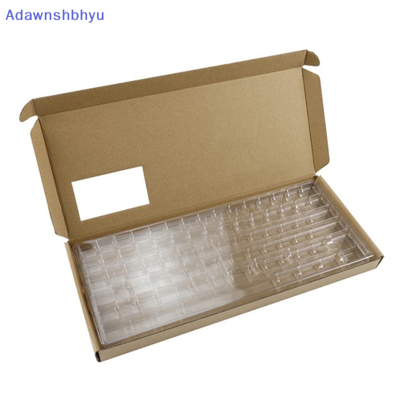 Adhyu Kotak Penyimpanan Keycap Anti Debu Bisa Dicuci Clear Lid Compartment Keycaps Collection Keyboard Set Organizer Box 2lapis ID