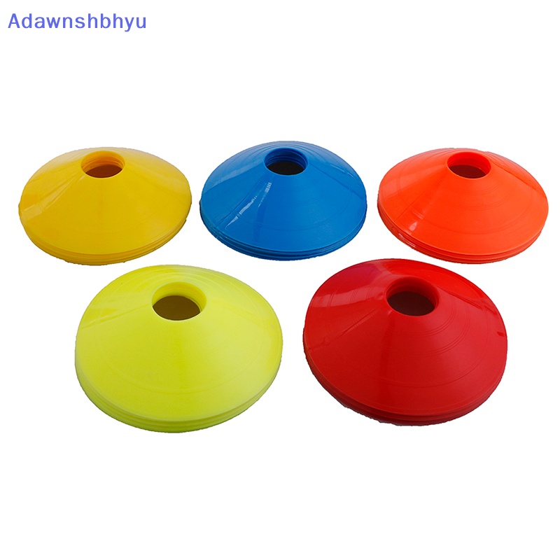 Adhyu 10pcs /set Piringan Sepak Bola Ember Penanda Latihan Tanda Rata Kerucut Marker Discs ID