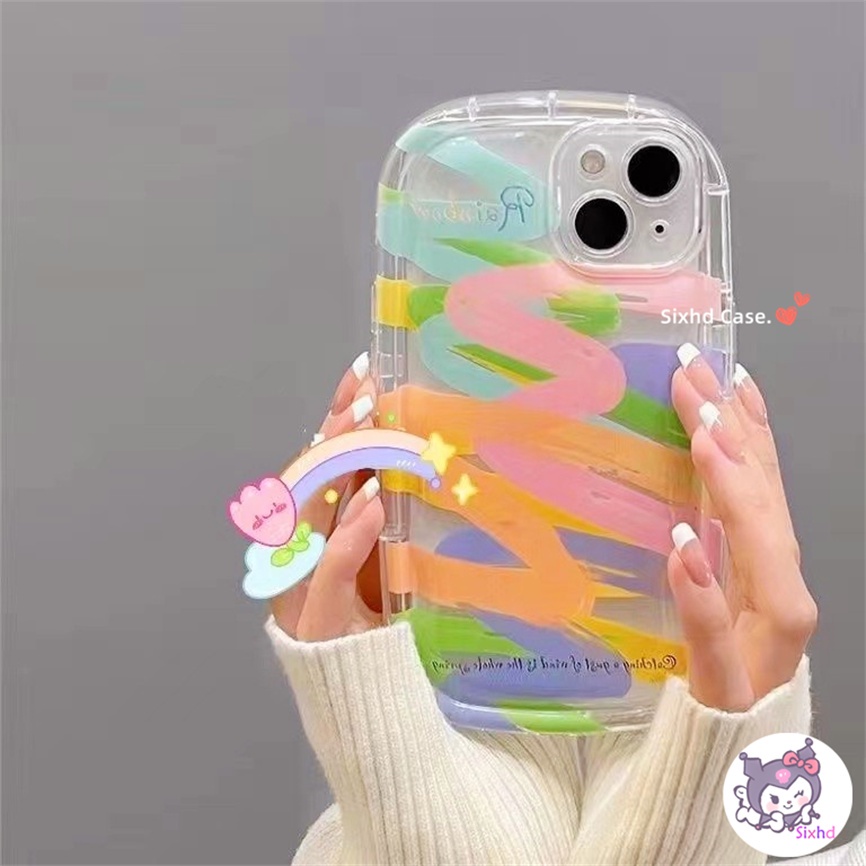 Untuk Redmi Note 12 11 11s 10s 9s 10Pro Redmi 12 12C 10C 11A 10A 9C 9T 9A A2 A1 Xiaomi 11 Lite Poco M3 X3Pro NFC Ins Rainbow Graffiti Case Lembut TPU Penutup Perlindungan