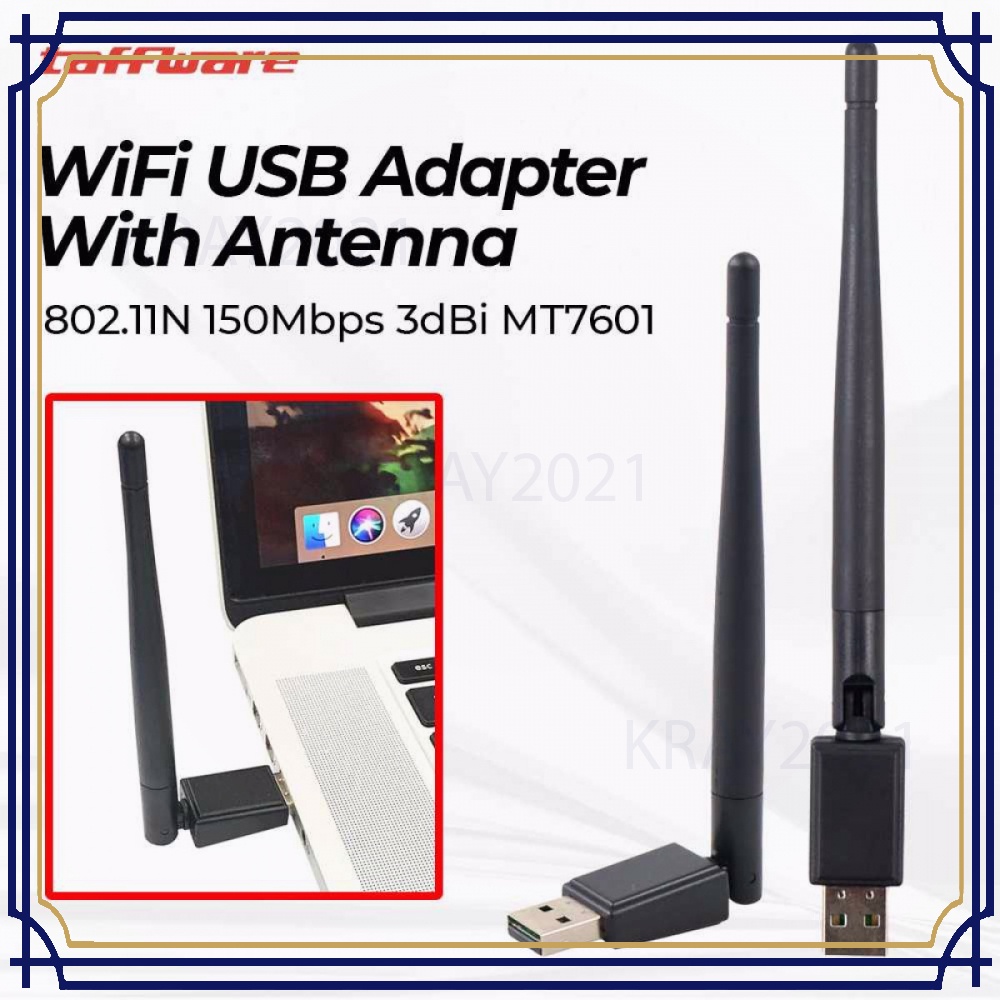 WiFi USB Adapter 802.11N 150Mbps 3dBi MT7601 with Antena -AP364