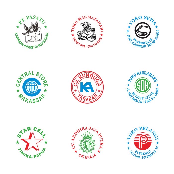

Stempel otomatis / Stempel warna 2 Warna ukuran standar