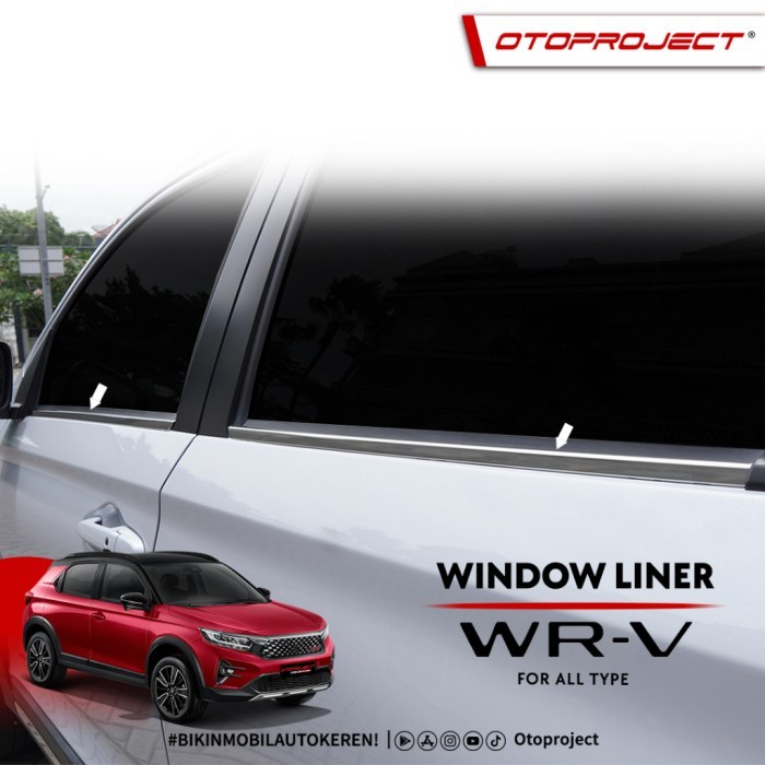 Otoproject Window Liner WRV 2022 2023 List Kaca Samping Stainless