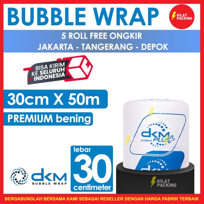 

Promo Terlaris Bubble Wrap 50m x 30cm (BENING) premium delkomas