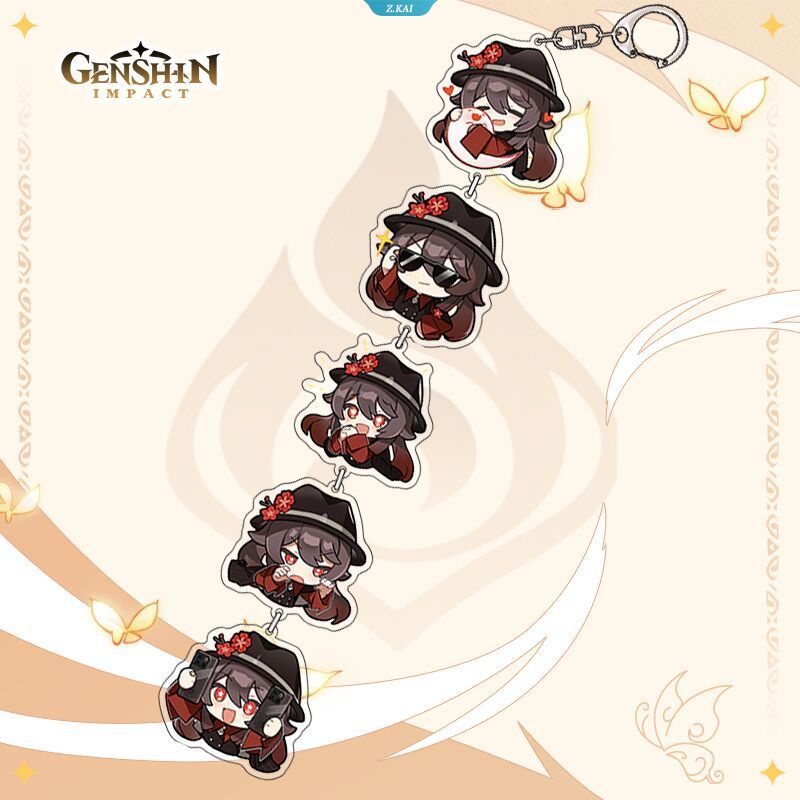 Game Genshin Impact Kamisato Ayato Itto Gorou Xiao Hu Tao Plat Akrilik Dekorasi Desktop Stand-up Sign Gantungan Kunci Anime Badge Cosplay Hadiah [ZK]