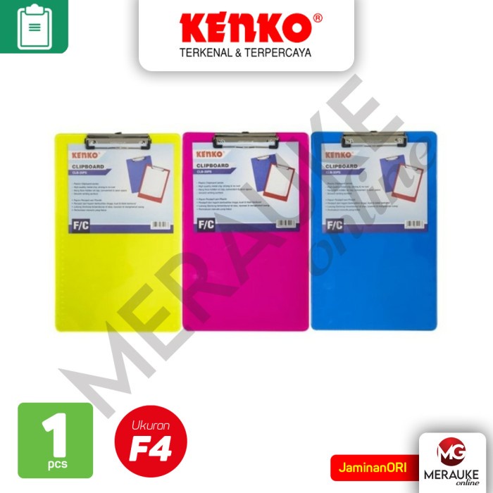 

Clipboard / Papan Jalan / Alas Ujian KENKO F4 Transparan CLB-35PS