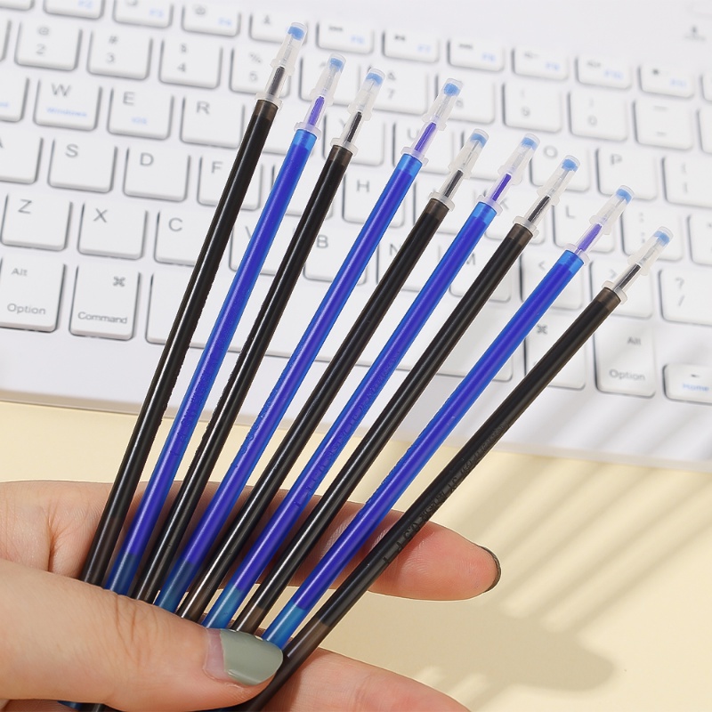 20pcs 0.5MM Signature Pen/Transparan Core Needle Tube Erasable Refill Tinta Hitam/Biru Perlengkapan Kantor Sekolah Menulis Alat Tulis