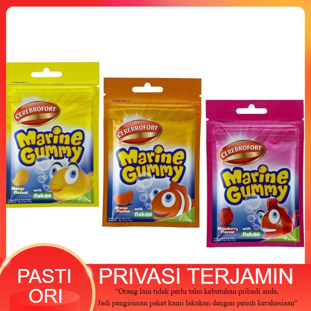 

CEREBROFORT MARINE GUMMY permen penambah kepintaran