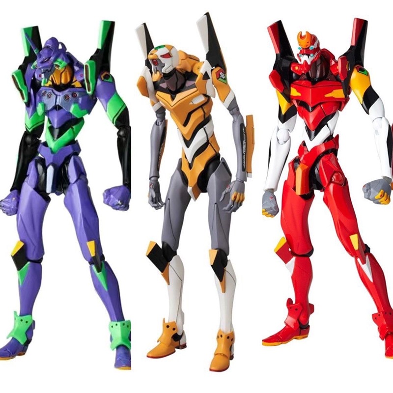 Anime EVA Neon Genesis Evangelion Action Figure Satuan-01 EVOLUTION EVA-01 EVA-02 PVC Koleksi Mainan Model Sendi Bergerak