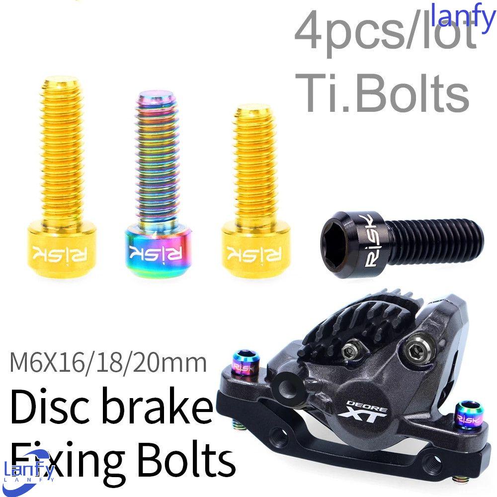 Lanfy Disc Brake Caliper Sepeda Parts MTB Bike M6*20mm M6*18mm Titanium Alloy Baut Kunci Engkol