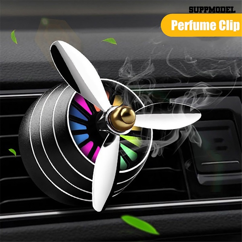 [SM] Klip Parfum Pengharum Ventilasi Udara Mobil LED Fan Fragrance Aroma Diffuser Dekorasi