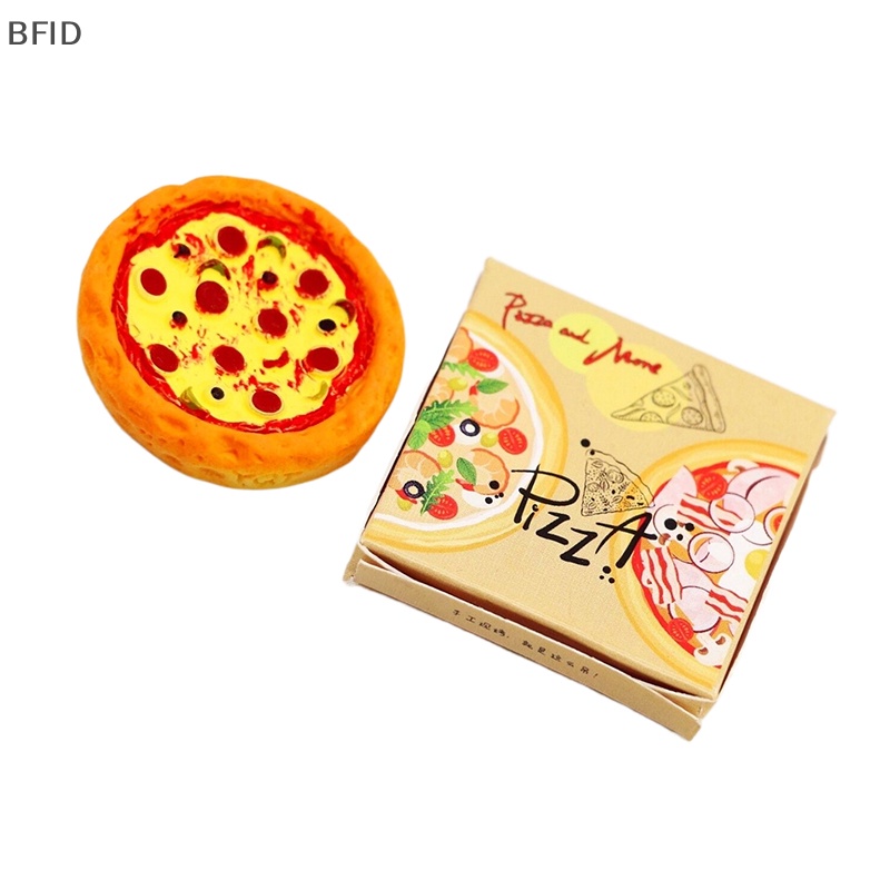 [BFID] 1set 1:12 Rumah Boneka Miniatur Pizza Dengan Packing Model Kotak Dapur Dekorasi Makanan Mainan Aksesoris Rumah Boneka Anak Berpura-Pura Bermain Mainan [ID]