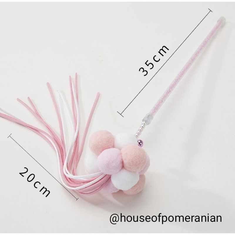 mainan kucing wand cat toys pancingan bulu tikus bola stick kitten interactive teaser