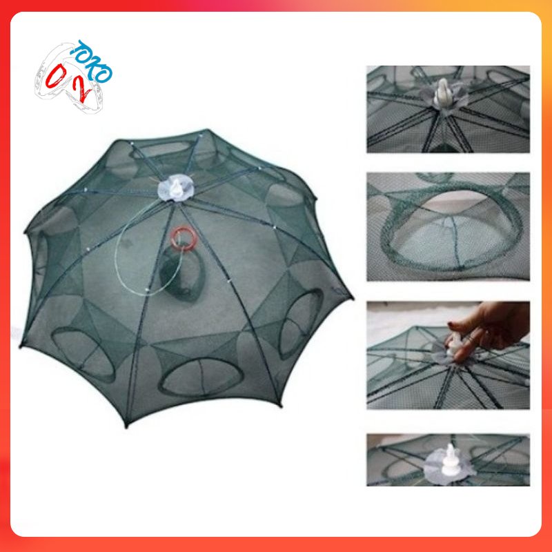 jaring Pancing Payung Bubu Lipat 8 Lubang Jebakan Perangkap Jaring Jala Ikan Udang Kepiting bubu pay