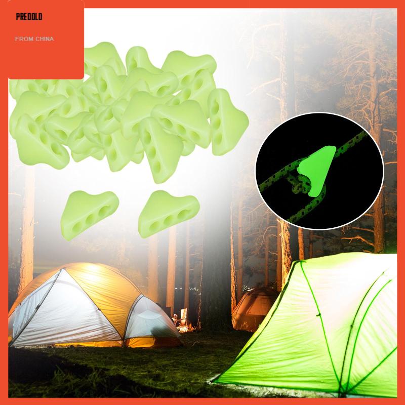 [Predolo] 30pcs Gesper Tenda Segitiga Fluorescent Tenda Gunung Wind Rope Buckle