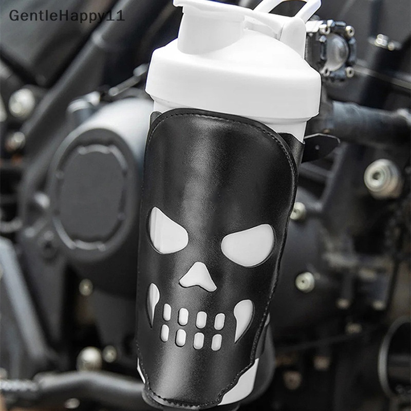 Gentlehappy Motor Sepeda Tengkorak Tempat Minum Kulit Botol Air Cangkir Penyangga Stand Mobil Styling Olahraga Outdoor Drink Cup Adapter id