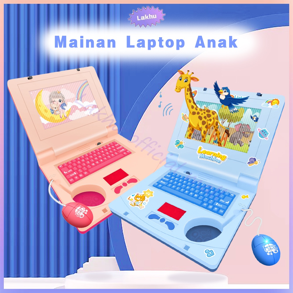 JCHO Mainan Edukasi Laptop Anak Mini Laptop Anak Bayi Belajar Dengan Layar Alat Bantu Belajar Learning Korea