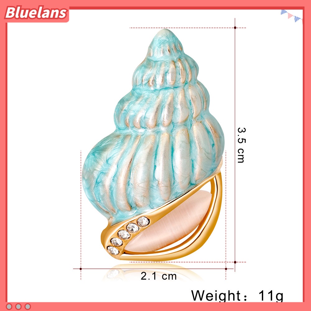 [BLS] Bros brooch Korsase Keong Biru Muda Segar
