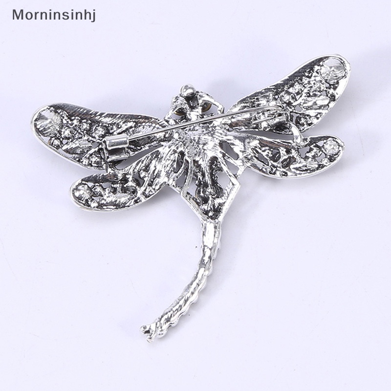 Mornin Kristal Vintage Capung Bros Untuk Wanita Fashion Serangga Brooch Pin Perhiasan id