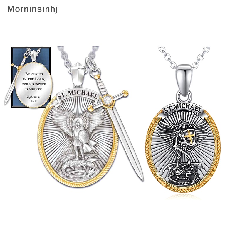 Liontin Santo Pelindung Katolik Mornin Michael St Rantai Kalung Liontin Michael The Archangel id