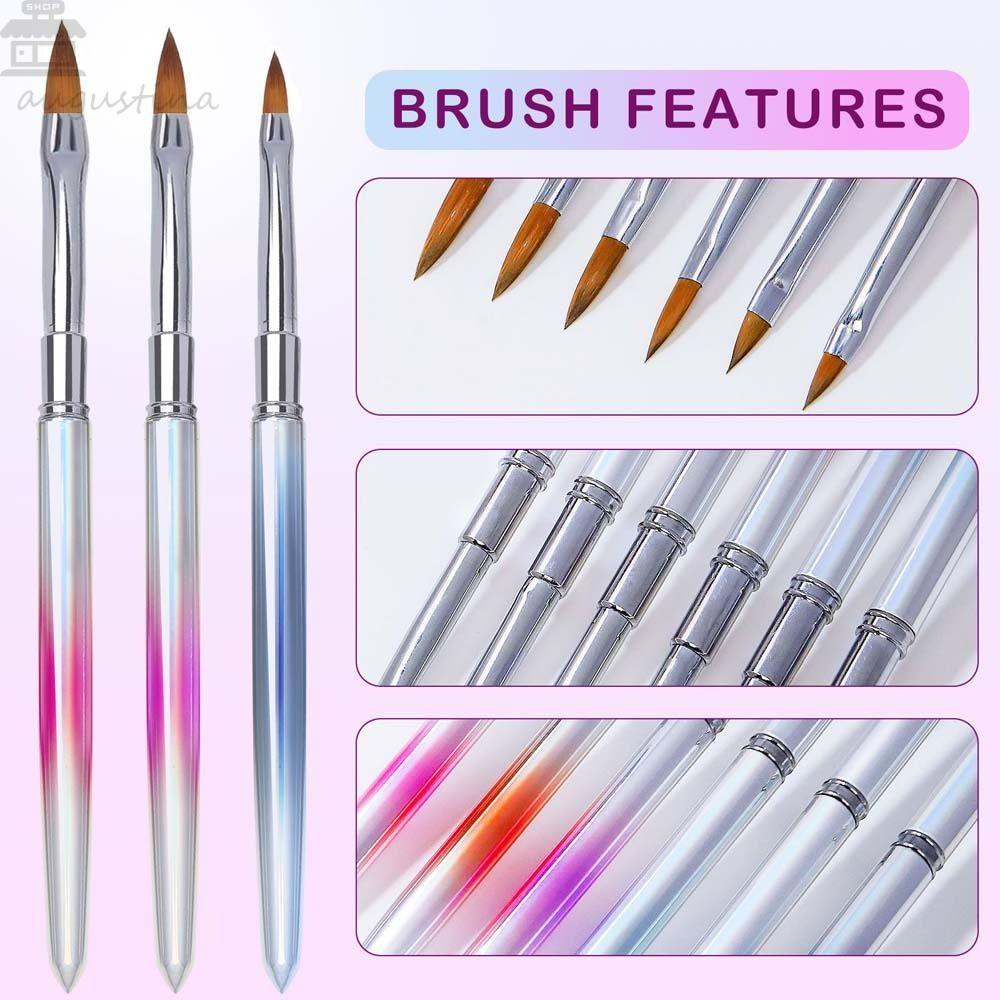 AUGUSTINA Agustinina Kuas Gambar Kuku Profesional Jepang Manicure Alat UV Gel Nail Drawing Nail Paint Nail Painting Pen