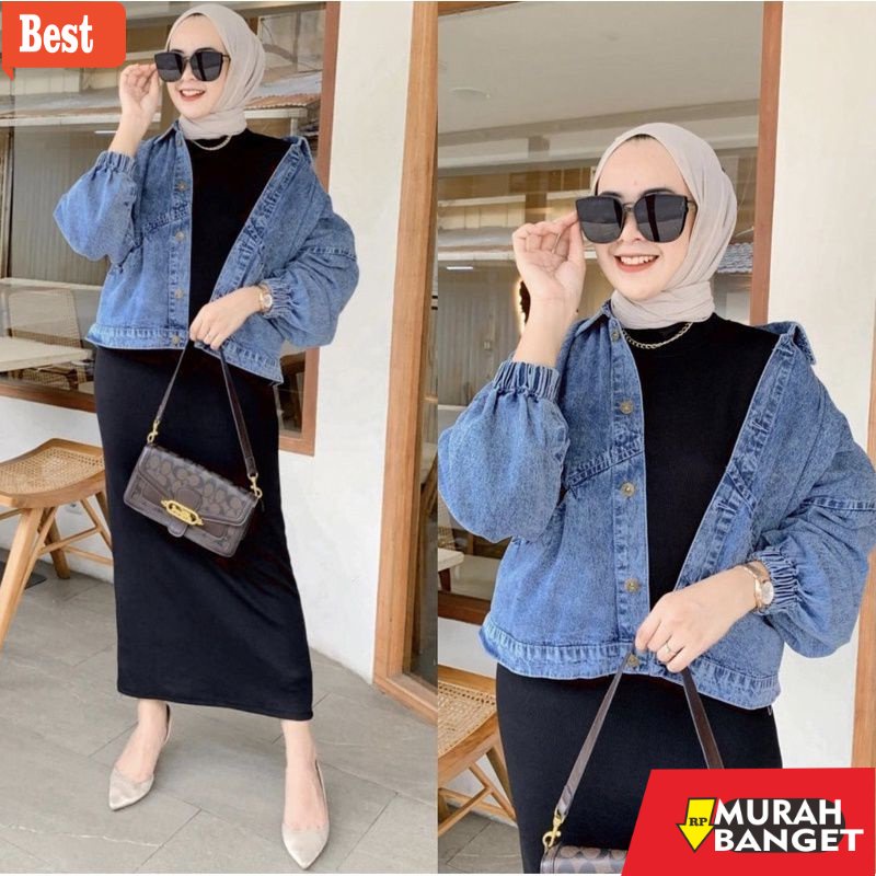 Jaket denim wanita terbaru- JAKET DENIM JEANS OVERSIZE VINTAGE WANITA JACKET JINS OVERSIZE KEKINIAN 