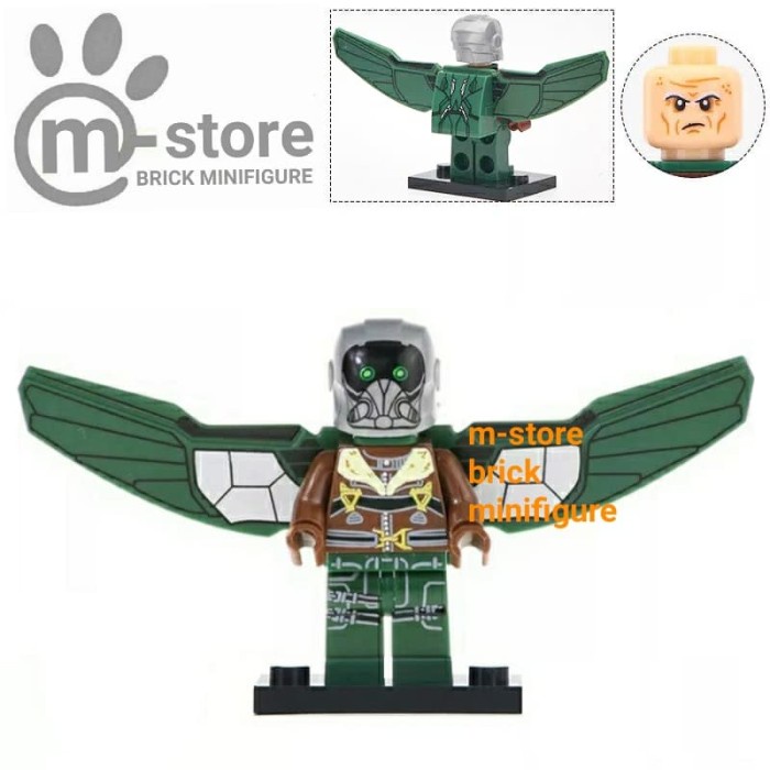 lego spiderman homecoming vulture brick minifigure