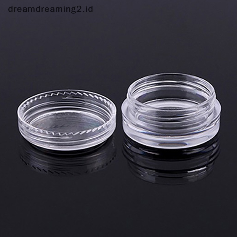 (drea) 10x Clear Makeup Kosmetik Kosong Jar Eyeshadow Botol Wadah Krim Wajah  //