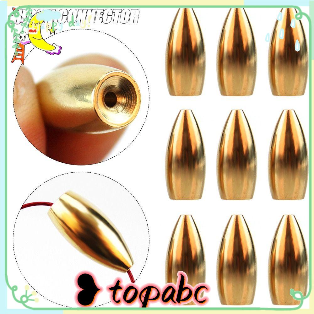 TOP 5pcs/lot Tembaga Memancing Timbal Jatuh Kualitas Tinggi Tajam Pemberat Berat Tambahan Sinker